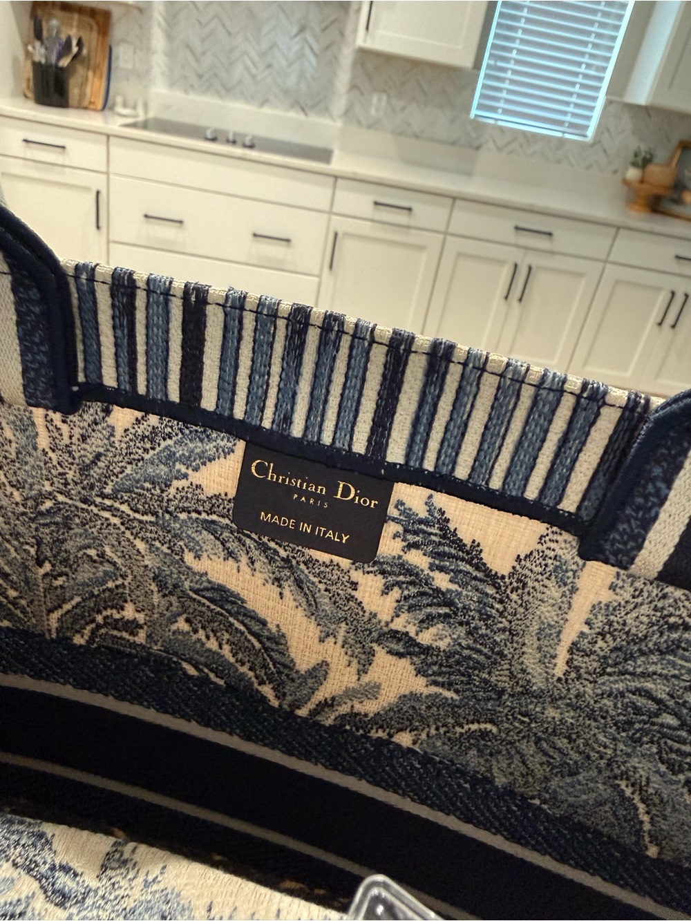 Dior Blue and White Toile Canvas Tote - Picture 8 of 10